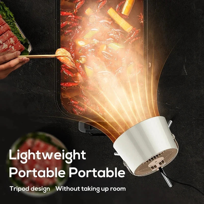Portable Range Hood Powerful Suction 3-Speed USB Charging