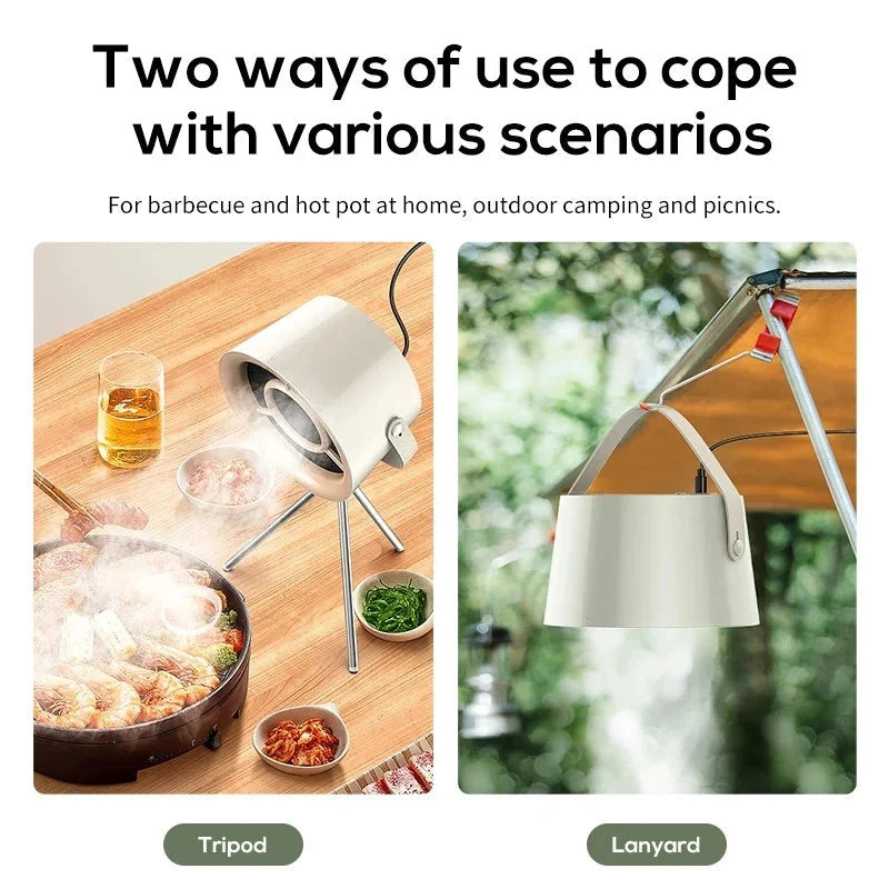 Portable Range Hood Powerful Suction 3-Speed USB Charging