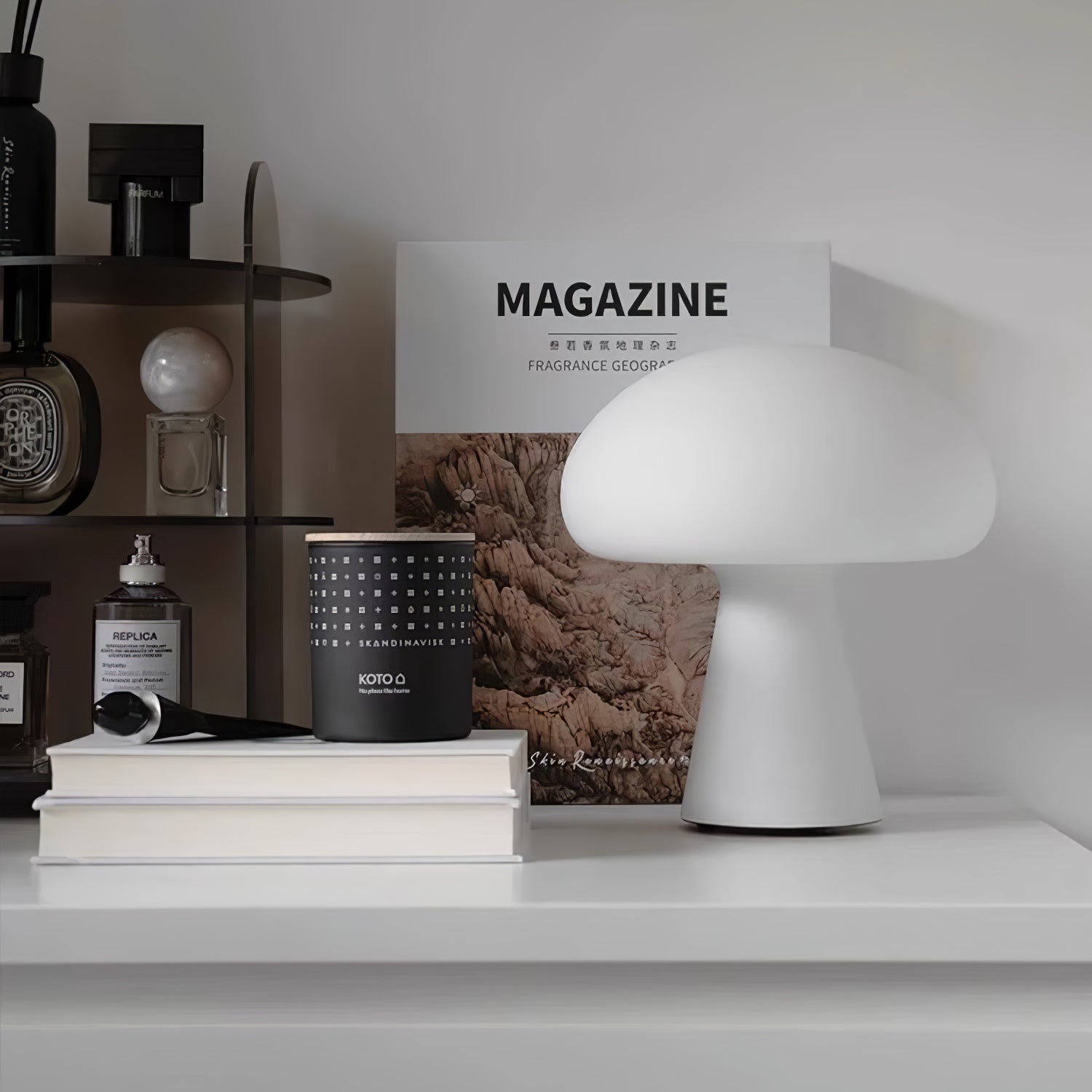 Portable Rechargeable Touch Dimmable Mushroom Table Lamp