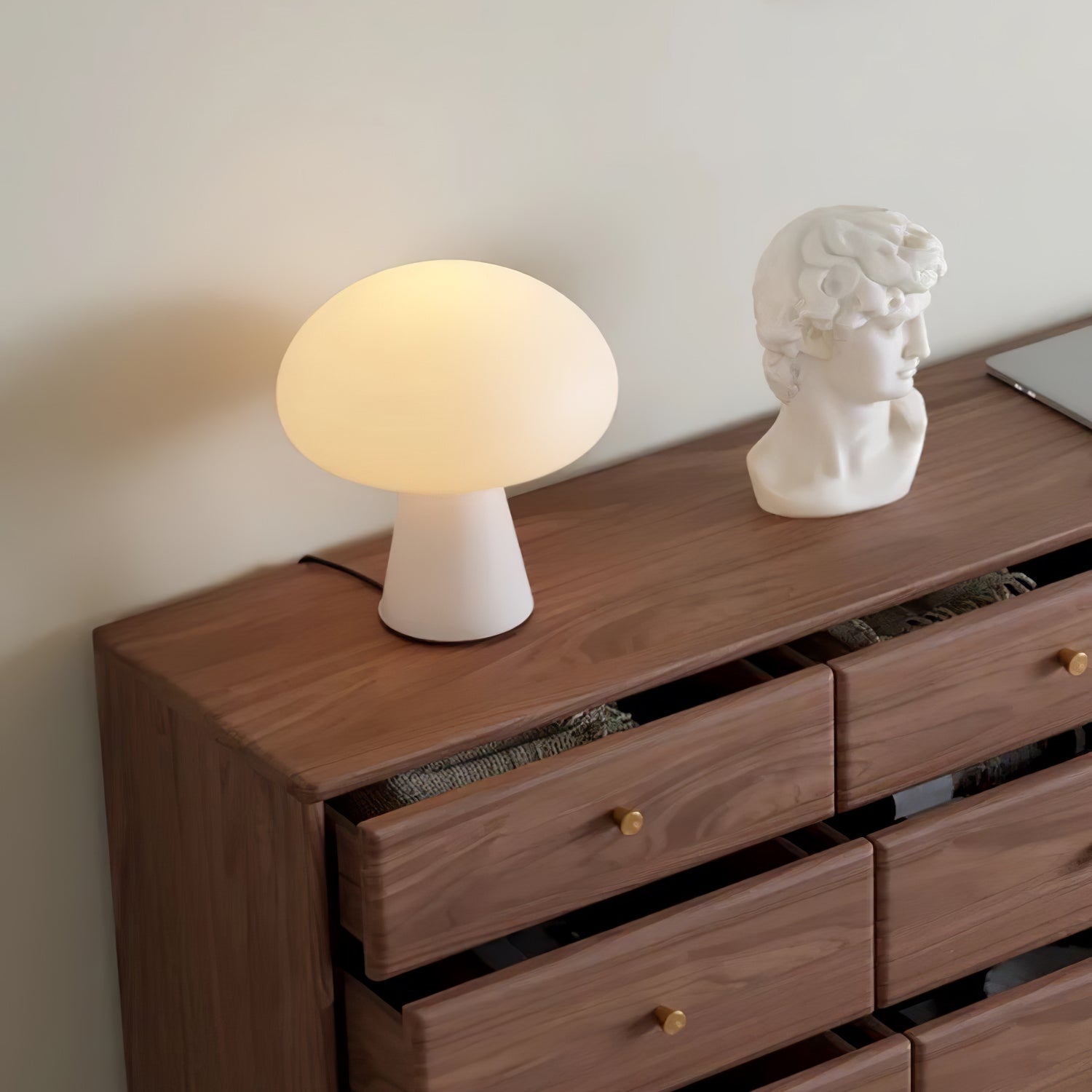 Portable Rechargeable Touch Dimmable Mushroom Table Lamp