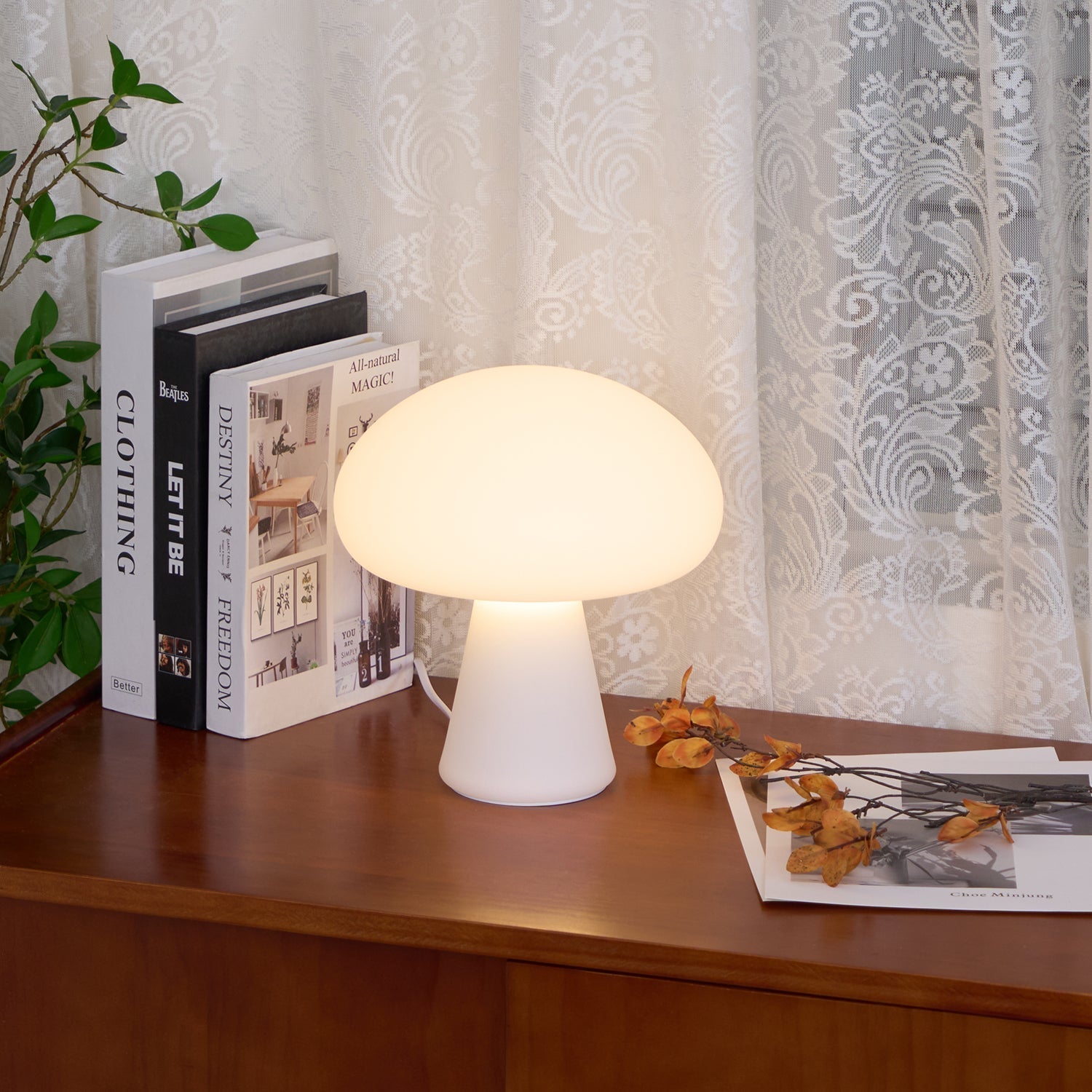 Portable Rechargeable Touch Dimmable Mushroom Table Lamp