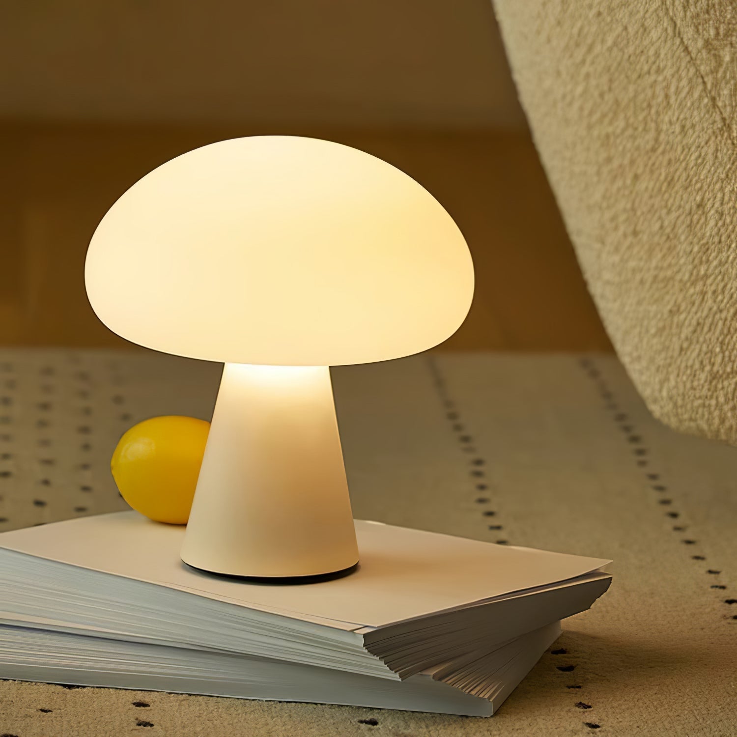 Portable Rechargeable Touch Dimmable Mushroom Table Lamp