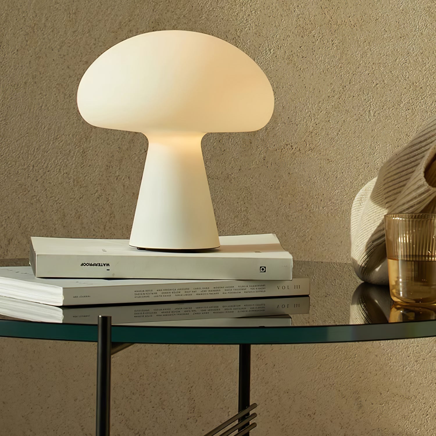 Portable Rechargeable Touch Dimmable Mushroom Table Lamp