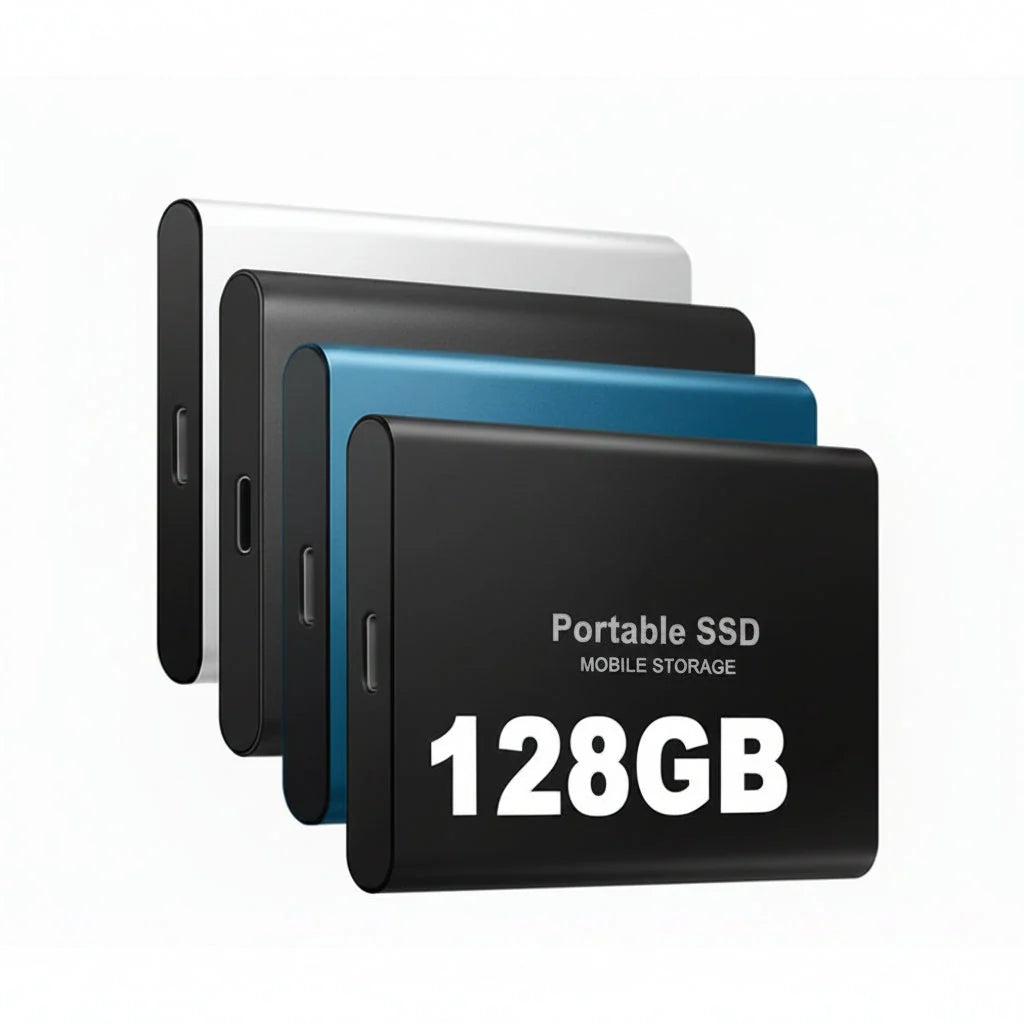 Portable SSD 128GB High-Speed USB-C Aluminum Casing