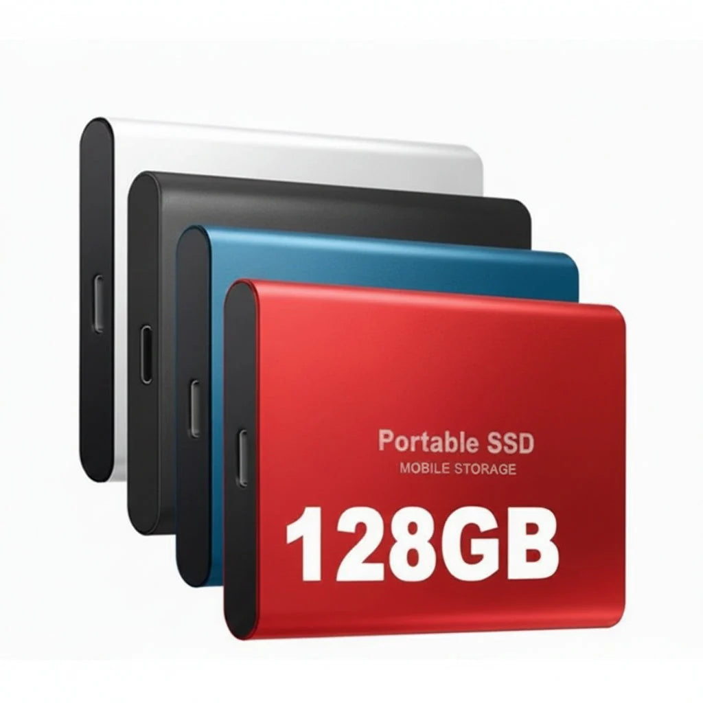 Portable SSD 128GB High-Speed USB-C Aluminum Casing