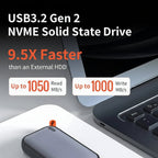 Portable SSD 512GB High-Speed USB-C & USB-A