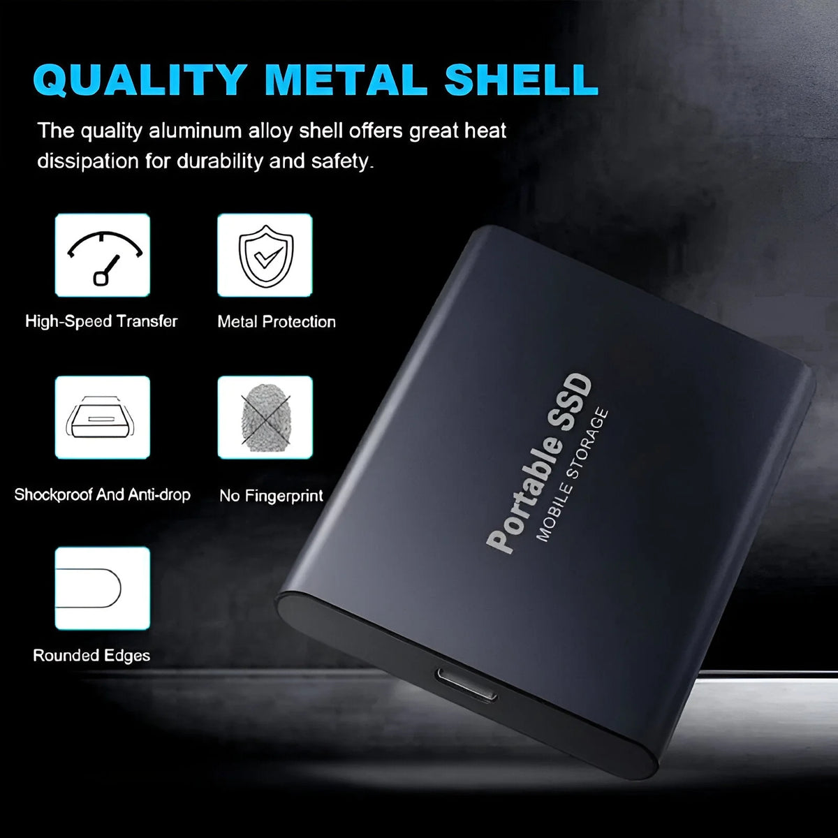 Portable SSD Aluminum Universal USB-C & Adapters