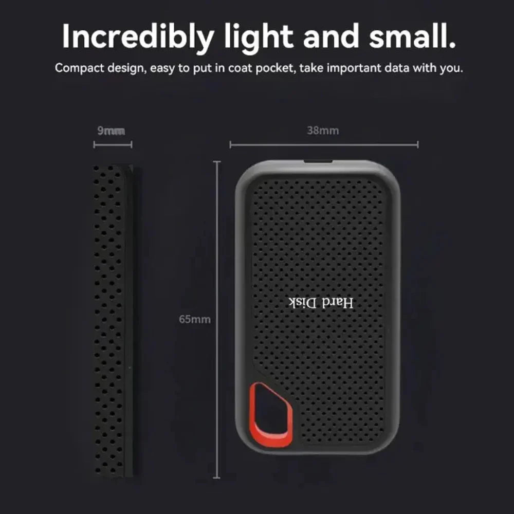 Portable SSD High-Speed USB 3.2 Type-C Metal Casing