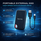 Portable SSD High-Speed USB-C Aluminum