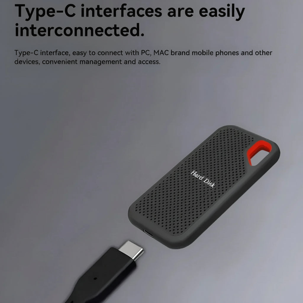 Portable SSD High-Speed USB-C Aluminum