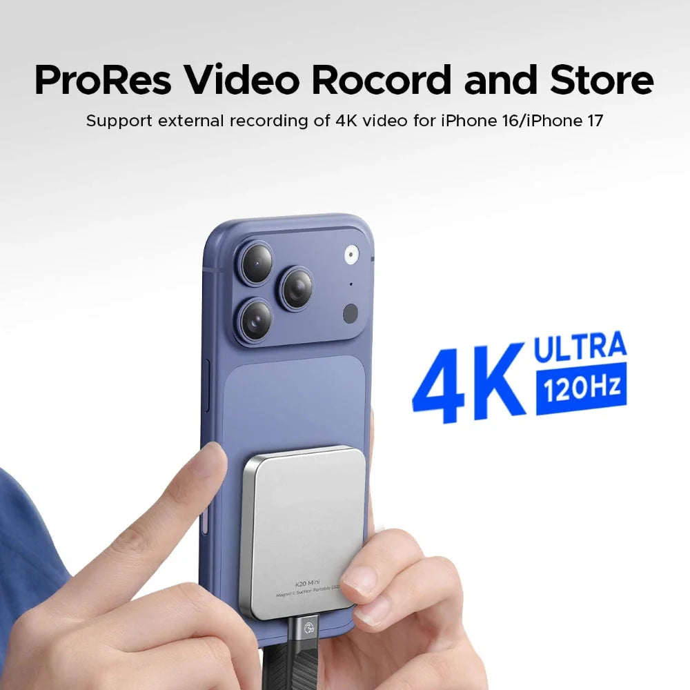 Portable SSD Magnetic Phone Attachment USB-C Up To 1TB