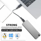 Portable SSD Shock-Resistant Aluminum Housing Up To 8TB