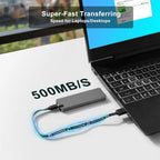 Portable SSD Shock-Resistant Aluminum Housing Up To 8TB