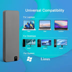 Portable SSD Shock-Resistant Aluminum Housing Up To 8TB
