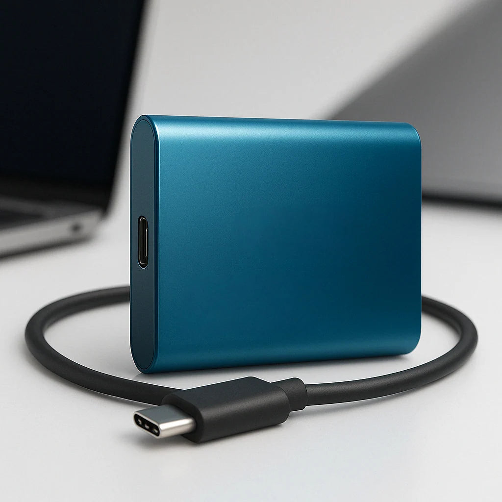 Portable SSD USB-C High-Speed 512 GB Shock-Resistant Casing