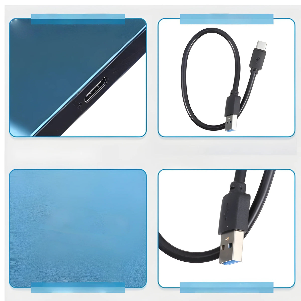 Portable SSD USB-C High-Speed 512 GB Shock-Resistant Casing