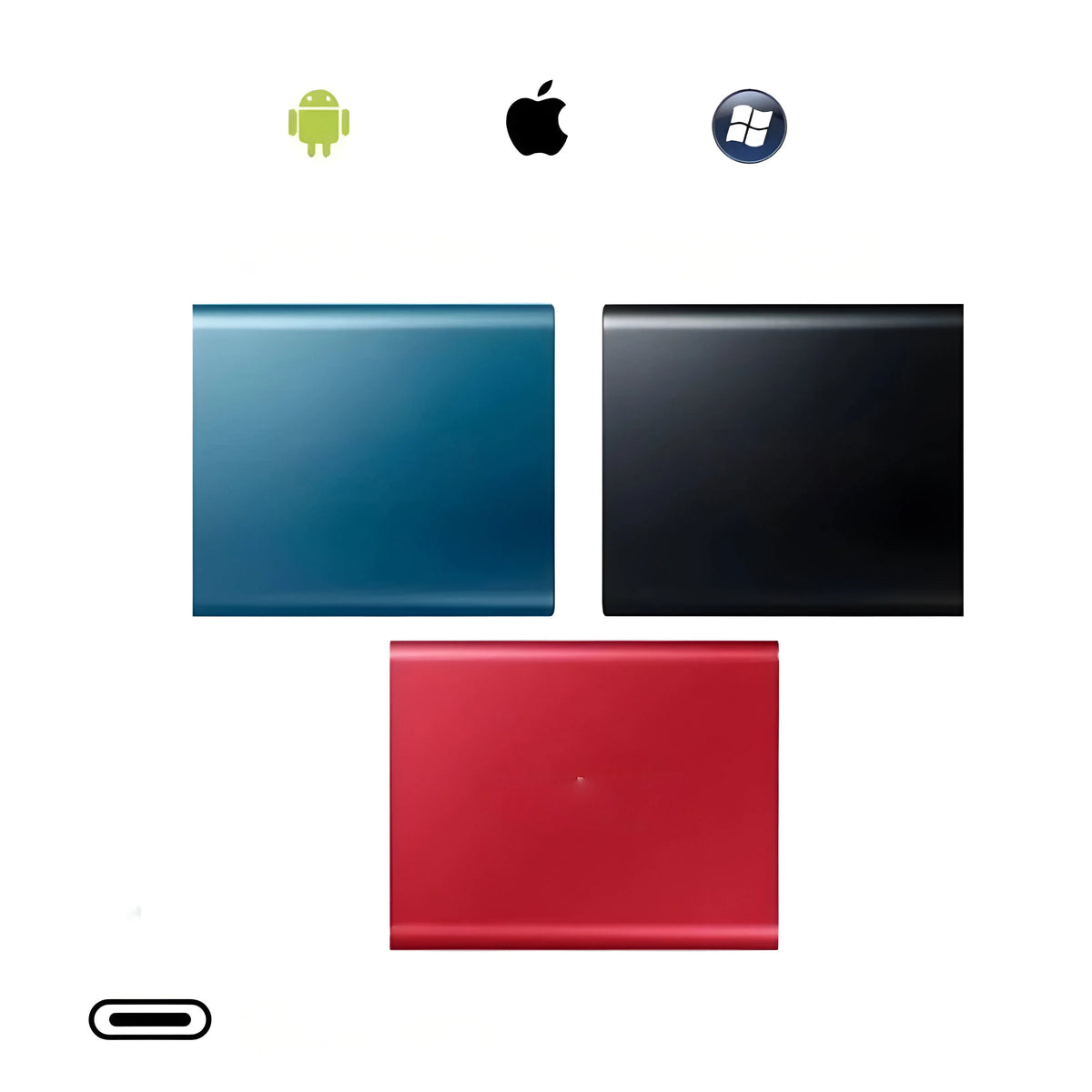 Portable SSD USB-C High-Speed 512 GB Shock-Resistant Casing