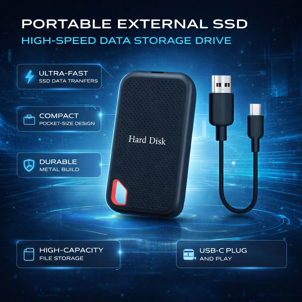 Portable SSD USB-C High-Speed Slim Aluminum