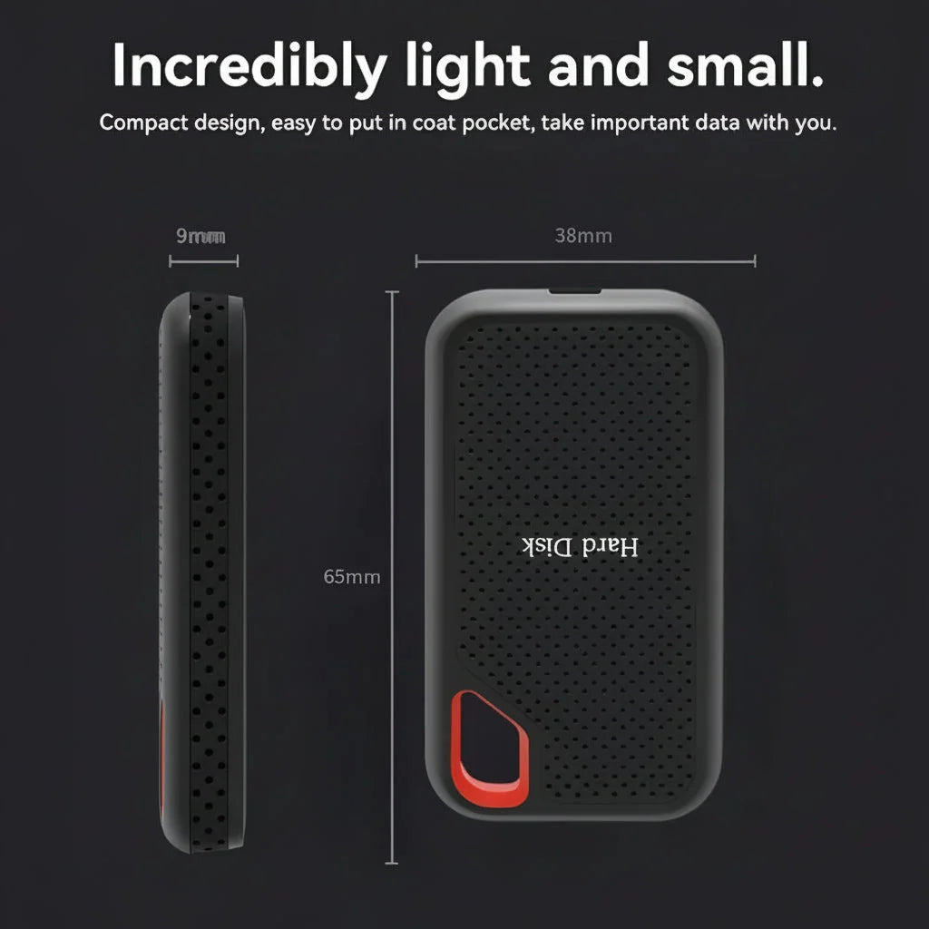 Portable SSD USB-C High-Speed Slim Aluminum