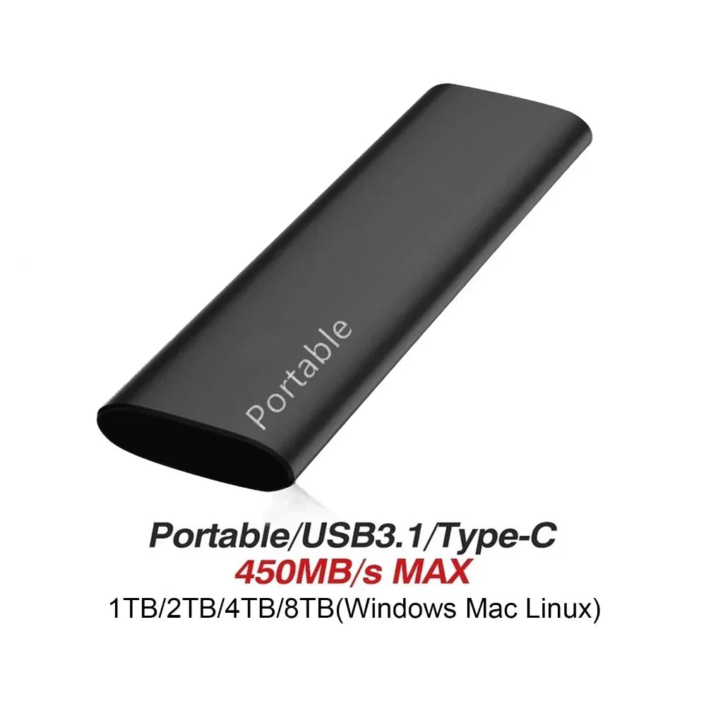 Portable SSD USB-C Ultra-Fast Aluminum Casing