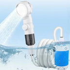 Portable Shower Pump Rechargeable Cordless Adjustable Flow