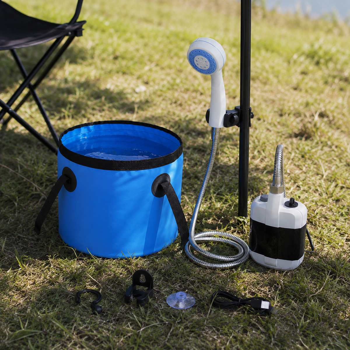 Portable Shower Rechargeable Cordless Pump