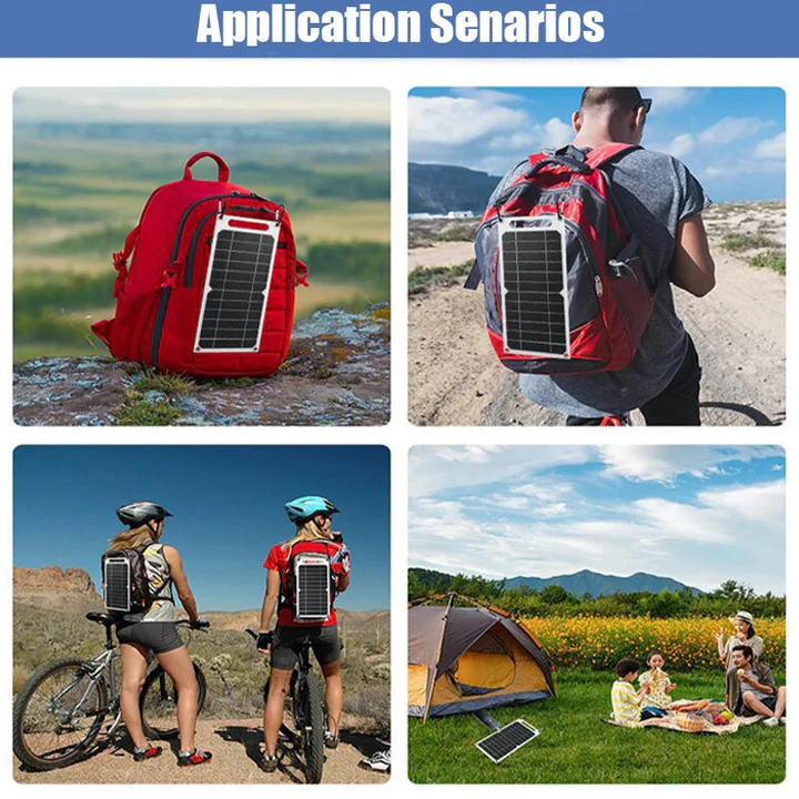 Portable Solar Charger Foldable High-Efficiency USB Output