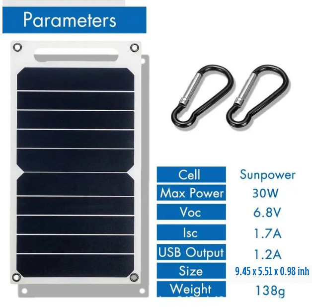 Portable Solar Charger Foldable High-Efficiency USB Output