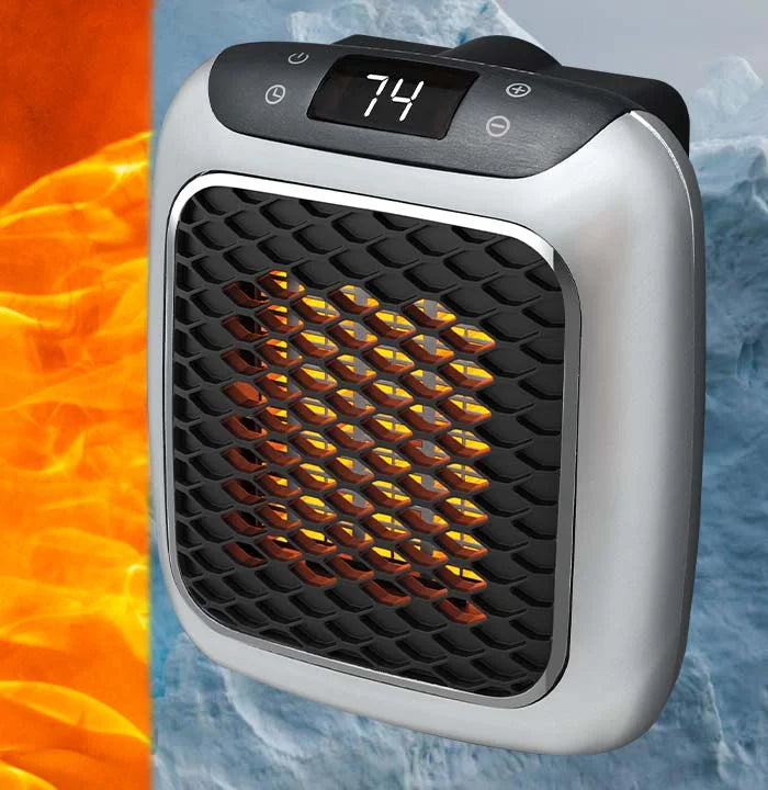 Portable Space Heater 800W Rapid Heating Tip-Over Shut-Off