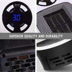 Portable Space Heater Ceramic Micro-Coil Adjustable Temperature & Timer