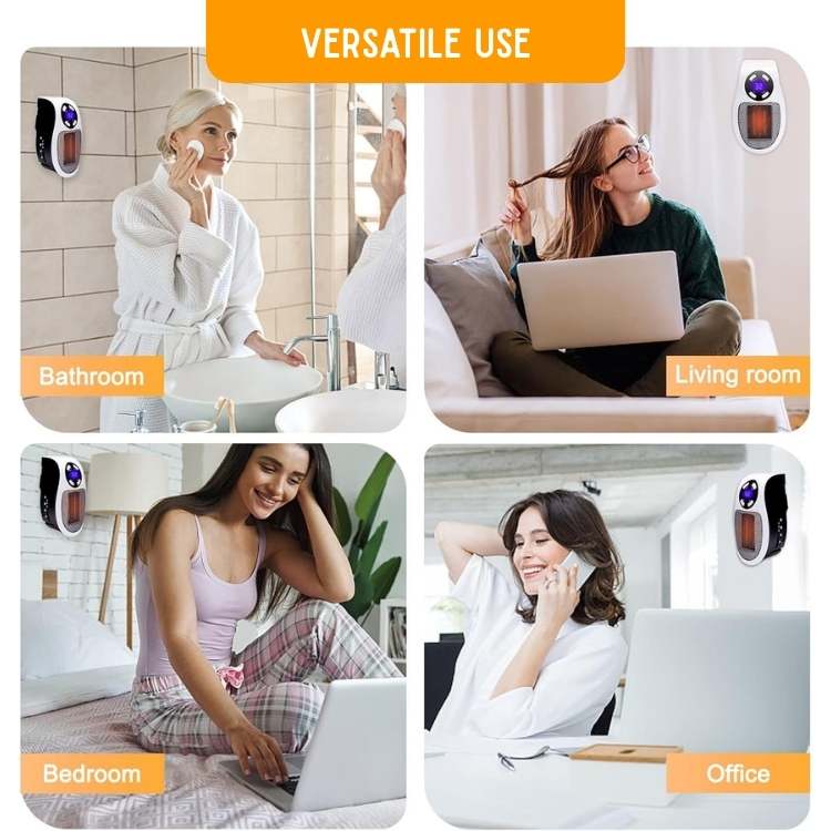 Portable Space Heater Ceramic Micro-Coil Adjustable Temperature & Timer