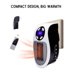 Portable Space Heater Ceramic Micro-Coil Adjustable Temperature & Timer