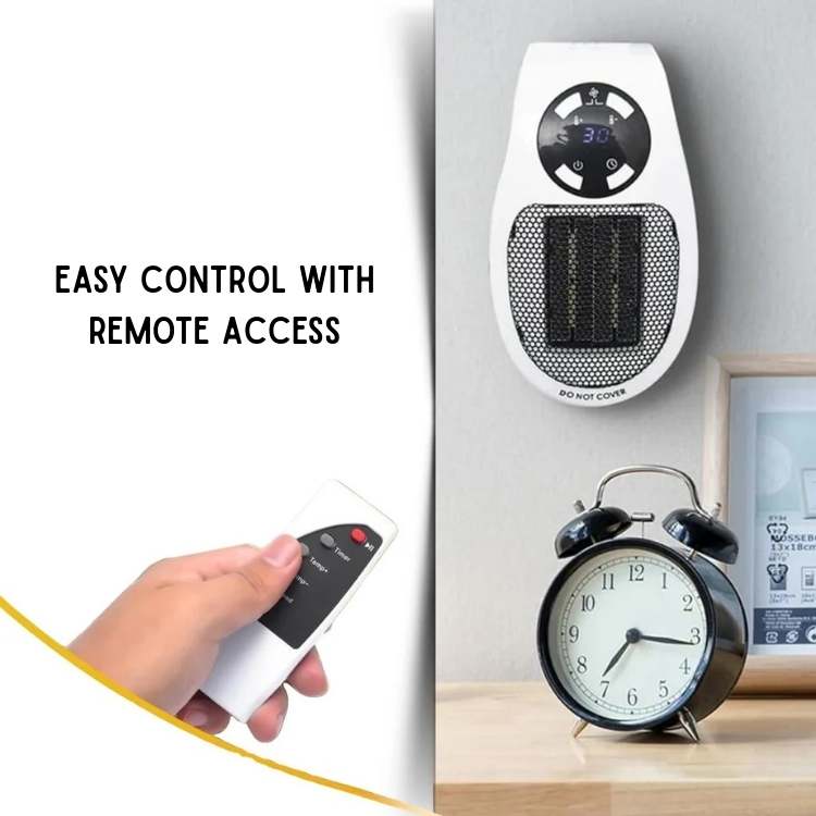 Portable Space Heater Ceramic Micro-Coil Adjustable Temperature & Timer