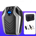 Portable Tire Inflator Auto Shut-Off LED Light 3 Adapters