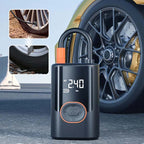 Portable Tire Inflator LCD Pressure Gauge Power Bank