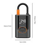 Portable Tire Inflator LCD Pressure Gauge Power Bank