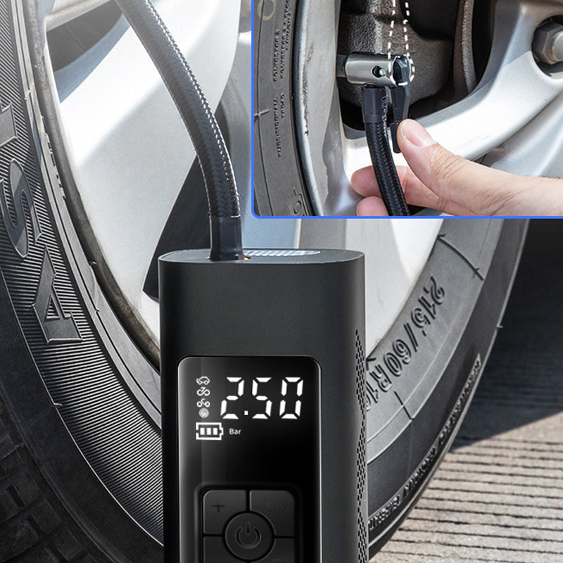 Portable Tire Inflator Wireless Digital Gauge Automatic Shut-Off