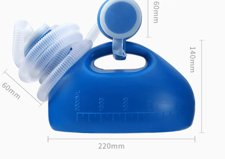 Portable Urinal 2L Leak-Seal Lid Adjustable Hose