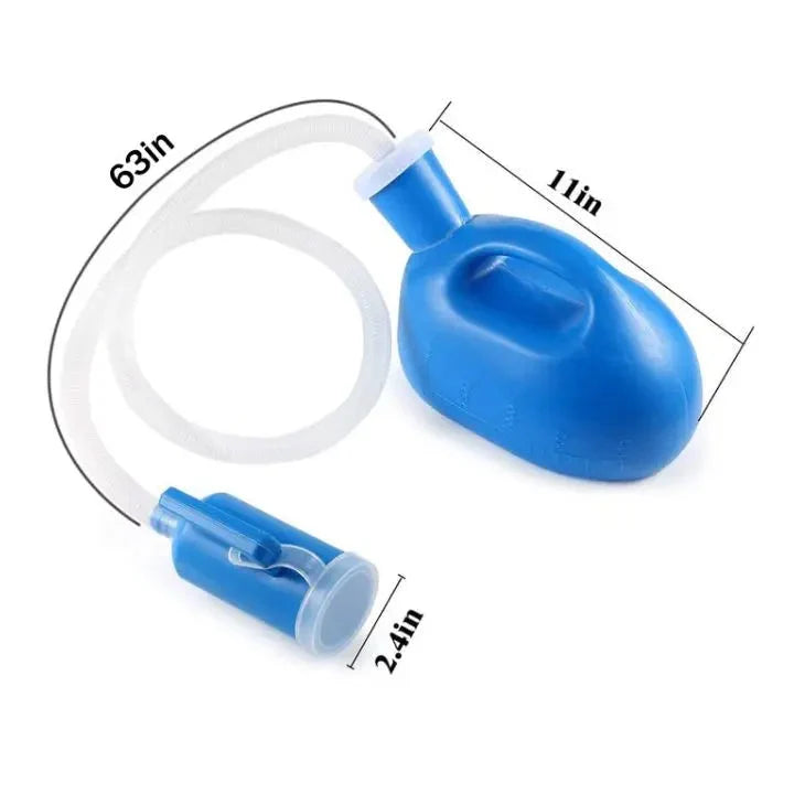 Portable Urinal Leak-Resistant Lid Bendable Hose