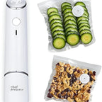 Portable Vacuum Sealer One-Button Rechargeable Battery & Reusable Bags