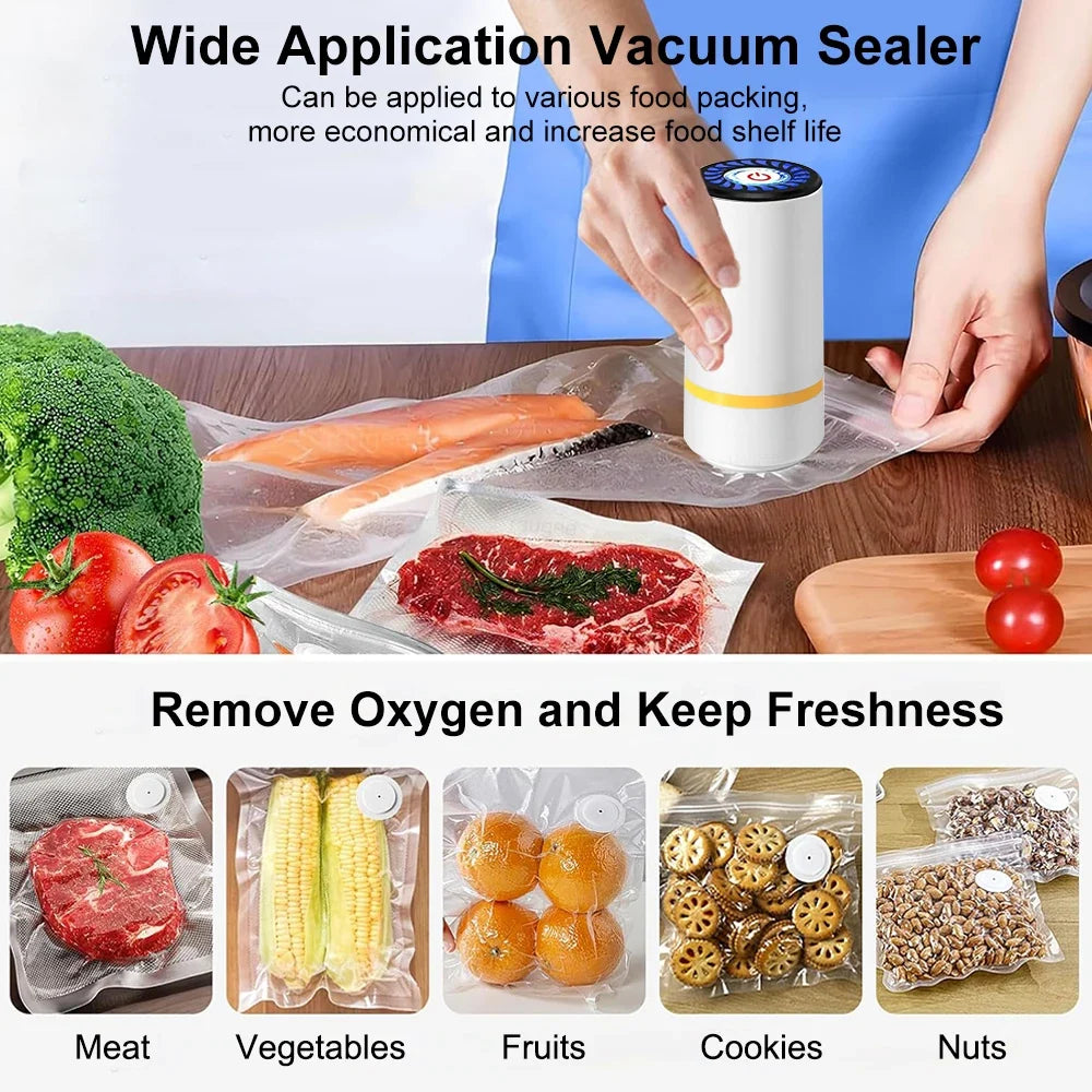 Portable Vacuum Sealer Rechargeable Handheld Fast Suction
