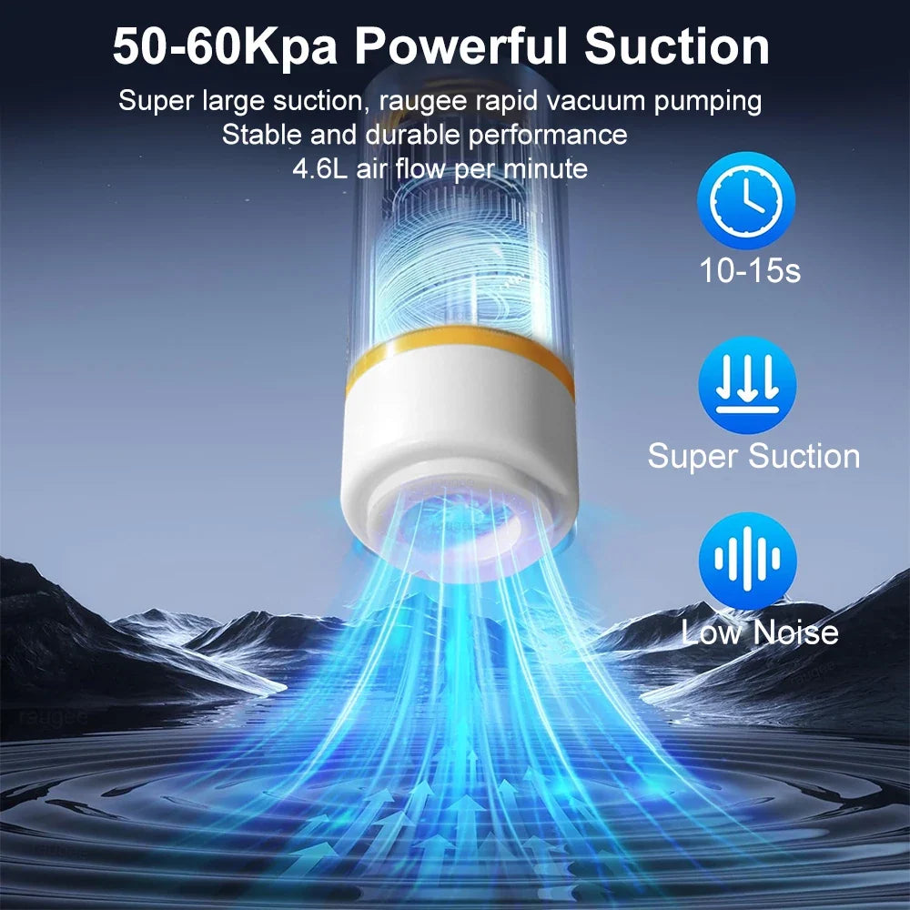 Portable Vacuum Sealer Rechargeable Handheld Fast Suction
