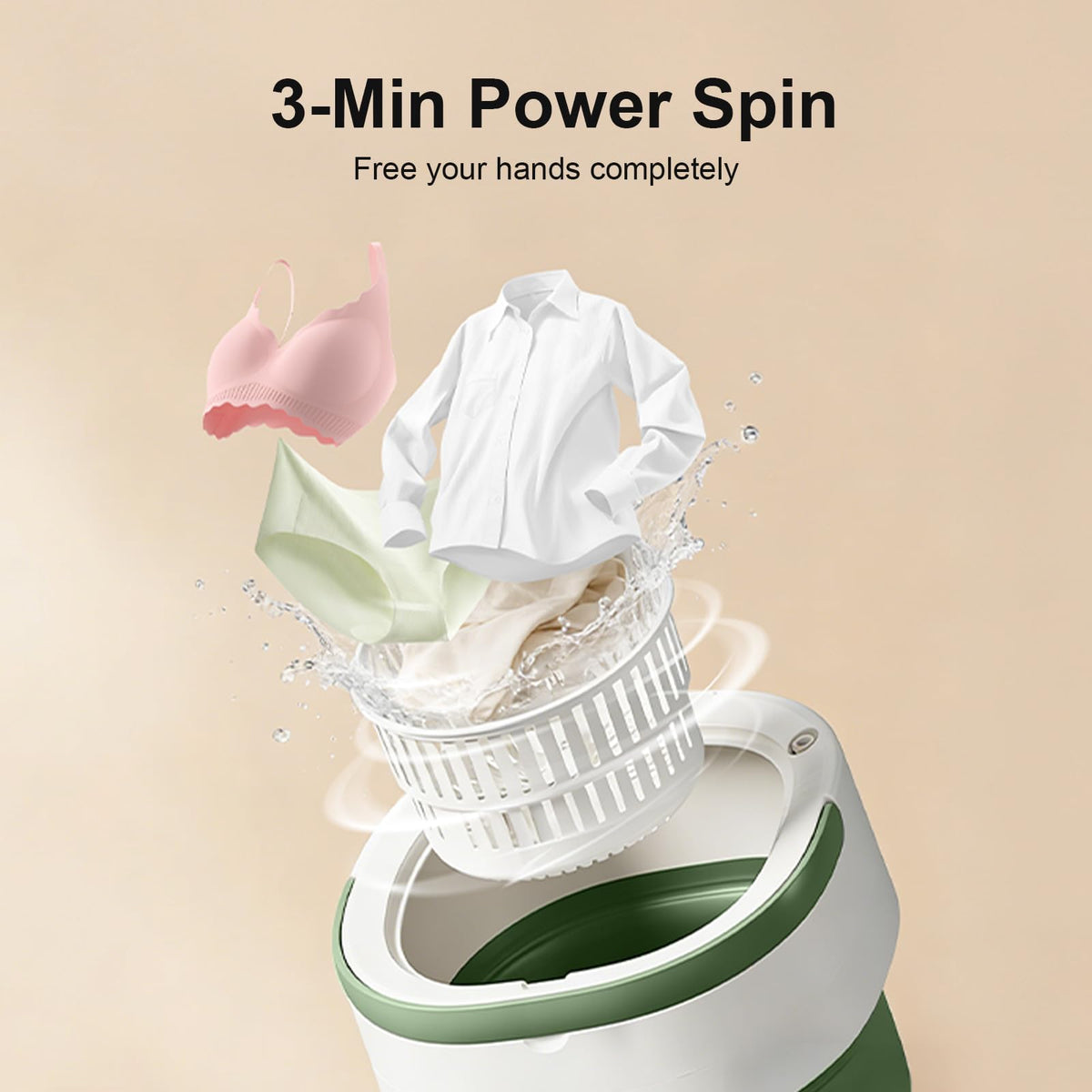 Portable Washer Foldable Lightweight 3 Timer Modes