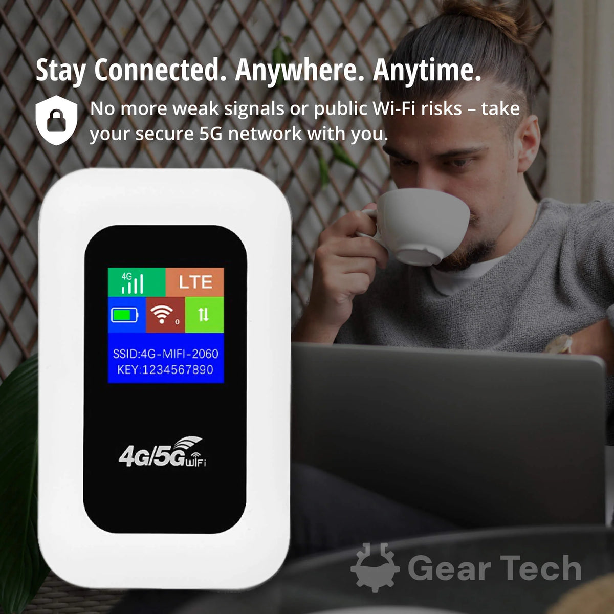 Portable WiFi Router 5G Compatible Supports 10 Devices