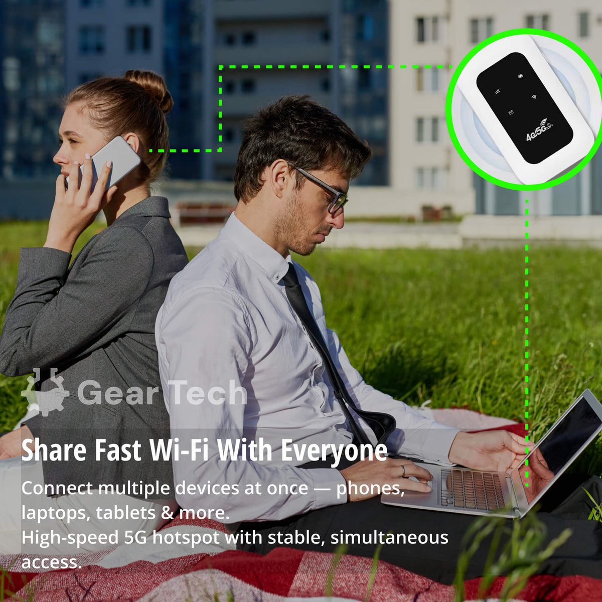 Portable WiFi Router 5G Compatible Supports 10 Devices