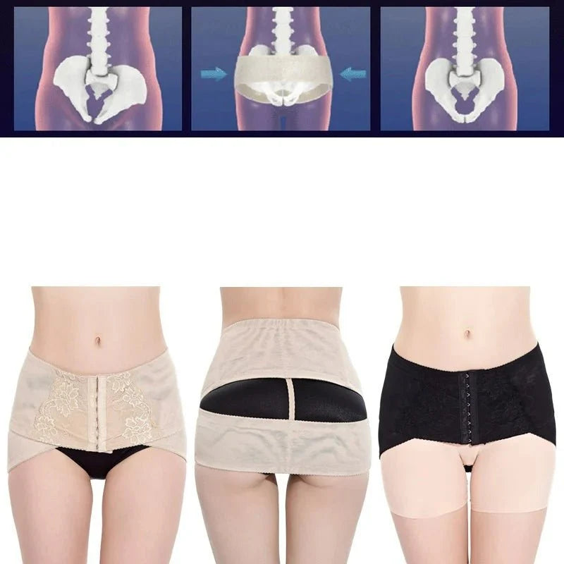 Postpartum Pelvic Support Belt Adjustable Breathable Lace Trim