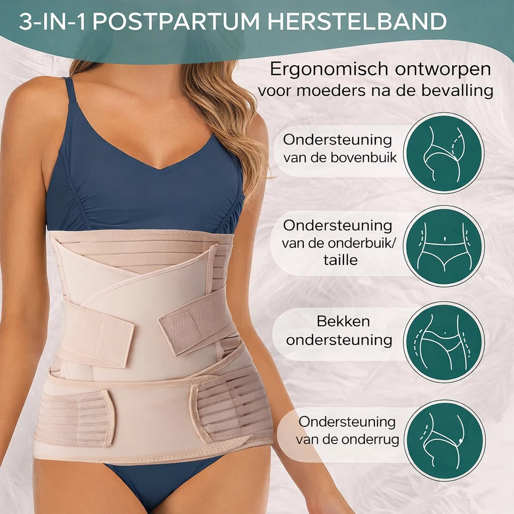 Postpartum Recovery Belt Triple-Zone Breathable Adjustable