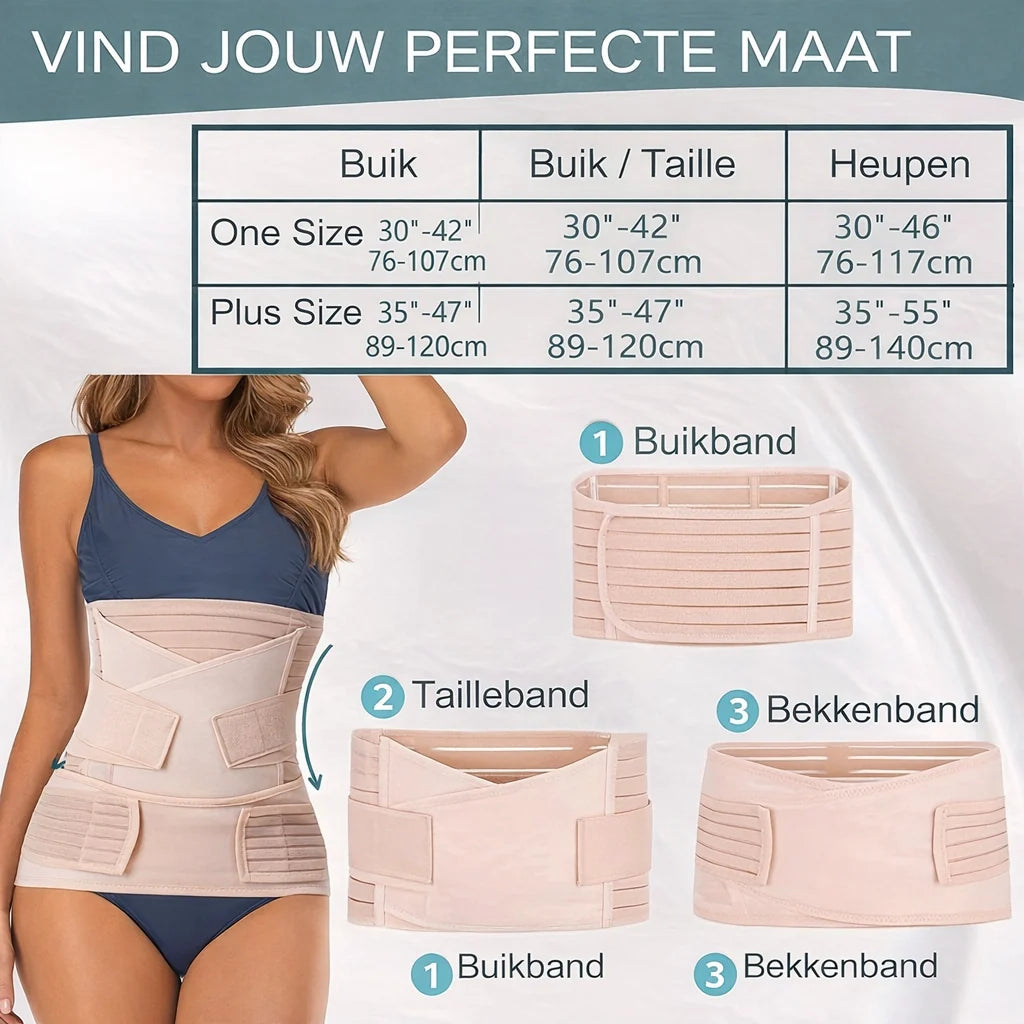 Postpartum Recovery Belt Triple-Zone Breathable Adjustable