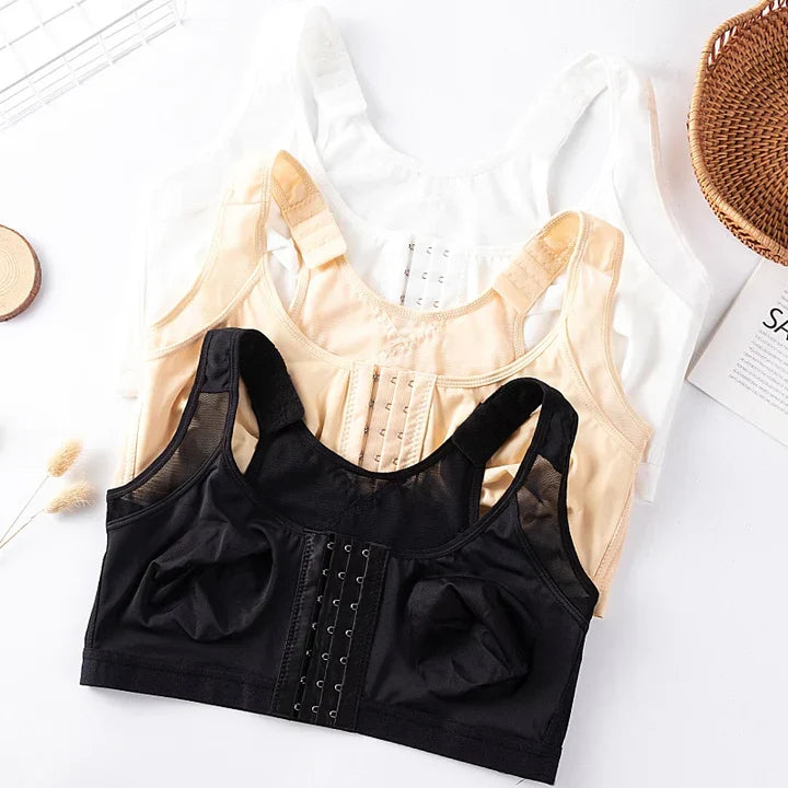 Posture Corrective Bra Front Closure & Crossed Back Straps