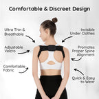 Posture Corrector Adjustable Breathable Fabric Back Brace